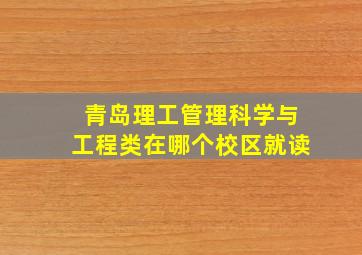 青岛理工管理科学与工程类在哪个校区就读