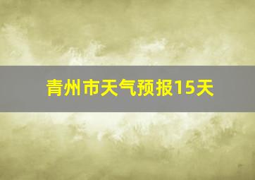 青州市天气预报15天