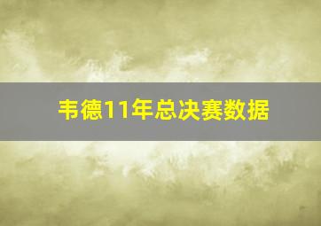 韦德11年总决赛数据