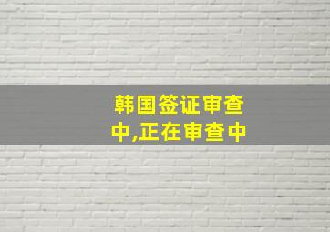 韩国签证审查中,正在审查中