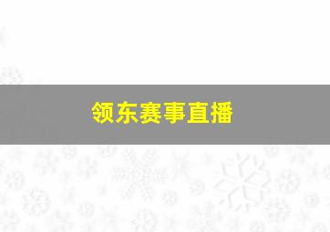 领东赛事直播