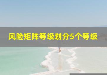 风险矩阵等级划分5个等级