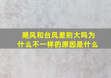 飓风和台风差别大吗为什么不一样的原因是什么