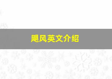 飓风英文介绍