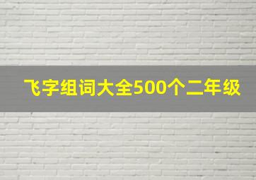 飞字组词大全500个二年级