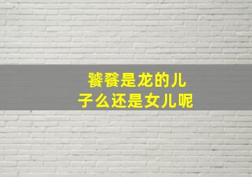 饕餮是龙的儿子么还是女儿呢