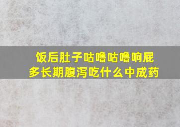 饭后肚子咕噜咕噜响屁多长期腹泻吃什么中成药