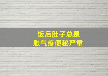 饭后肚子总是胀气疼便秘严重