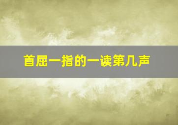 首屈一指的一读第几声