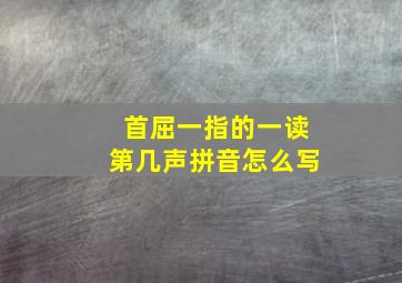 首屈一指的一读第几声拼音怎么写