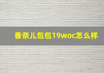 香奈儿包包19woc怎么样