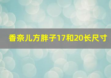 香奈儿方胖子17和20长尺寸