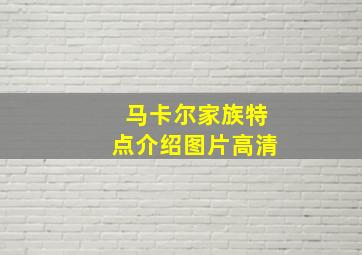 马卡尔家族特点介绍图片高清