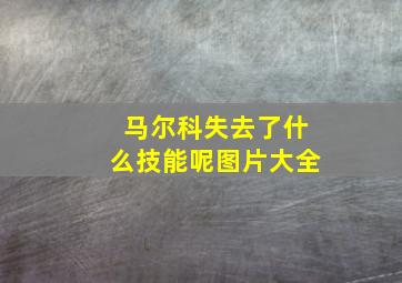 马尔科失去了什么技能呢图片大全