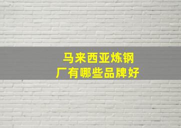 马来西亚炼钢厂有哪些品牌好