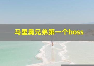 马里奥兄弟第一个boss