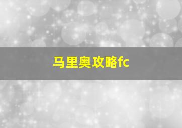 马里奥攻略fc