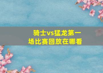 骑士vs猛龙第一场比赛回放在哪看