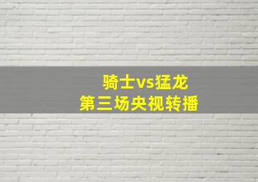 骑士vs猛龙第三场央视转播