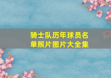 骑士队历年球员名单照片图片大全集