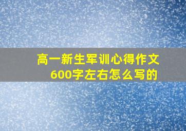 高一新生军训心得作文600字左右怎么写的