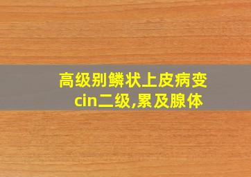 高级别鳞状上皮病变cin二级,累及腺体