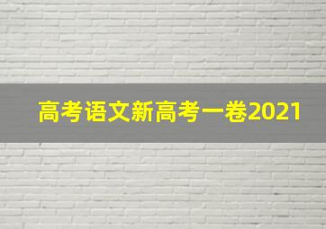 高考语文新高考一卷2021