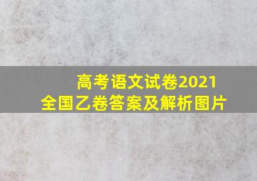 高考语文试卷2021全国乙卷答案及解析图片