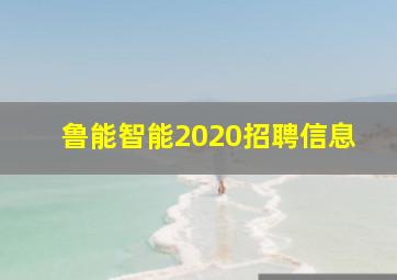 鲁能智能2020招聘信息