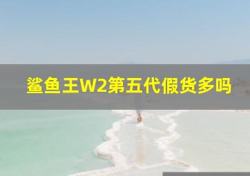 鲨鱼王W2第五代假货多吗