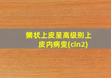 鳞状上皮呈高级别上皮内病变(cin2)