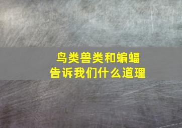 鸟类兽类和蝙蝠告诉我们什么道理