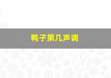 鸭子第几声调