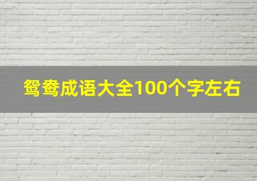 鸳鸯成语大全100个字左右