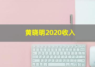 黄晓明2020收入