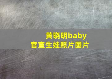 黄晓明baby官宣生娃照片图片