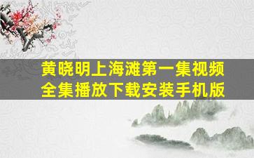 黄晓明上海滩第一集视频全集播放下载安装手机版