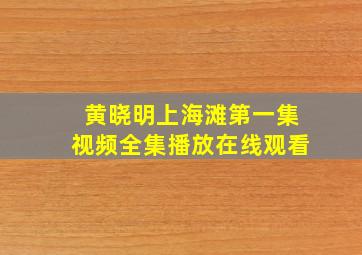 黄晓明上海滩第一集视频全集播放在线观看