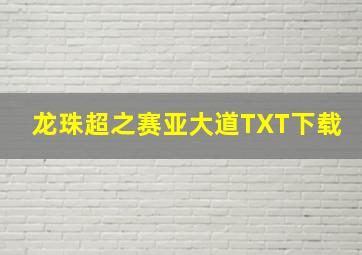 龙珠超之赛亚大道TXT下载